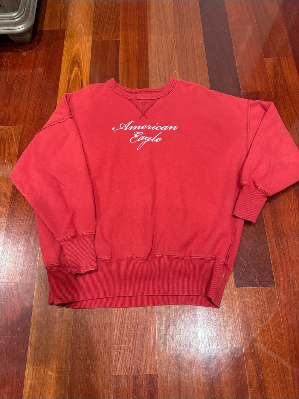 American Eagle Outfitters Red Crewneck Sweatshirt